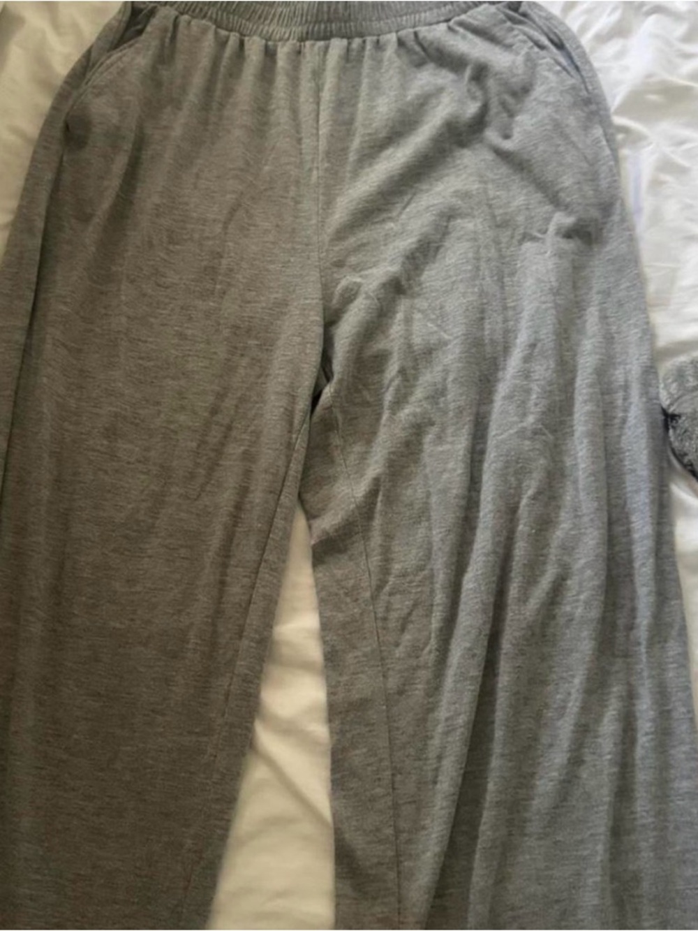 SHEIN Heather Gray Elastic Waist Casual Pants